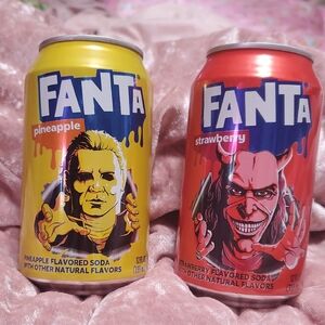 Limited edition FANTA horror Halloween cans Pineapple & Strawberry Micheal Myers